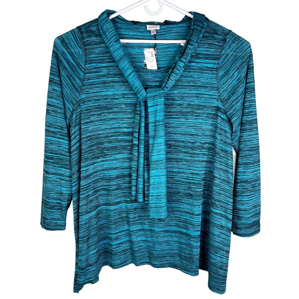 Avenue Sweater 22/24 Detachable Scarf Soft Lightweight Blue Black New